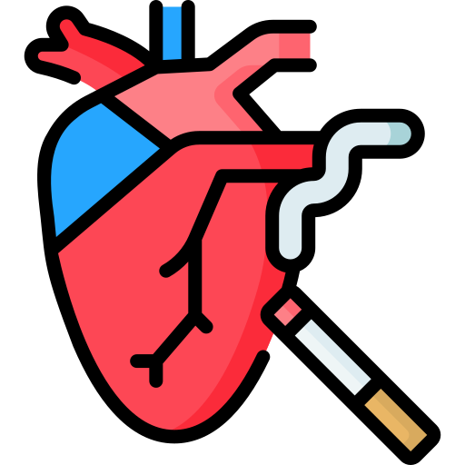 icon representing the heart of a smoker